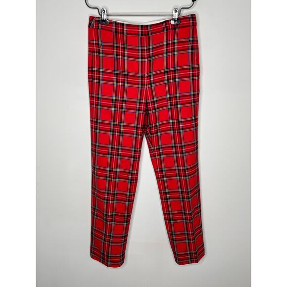 J. Crew Full-length Straight-Leg Bi-Stretch Trouser Pants Good Tidings Plaid 8 - Picture 3 of 11